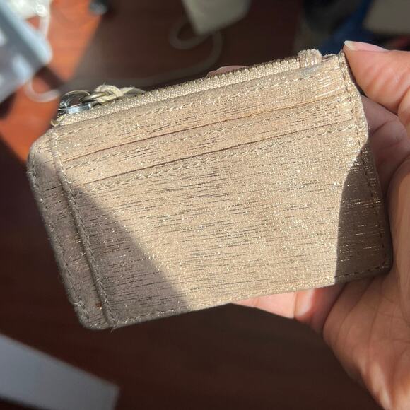 HOBO Handbags - HOBO Kai Card Holder Case Gold Metallic Leather